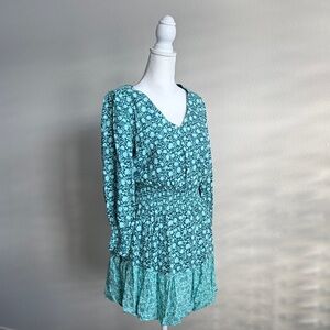 Vineyard Vines Teal Long Sleeve Dress
